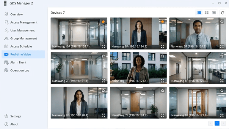 Live video feed GDS Manager 2