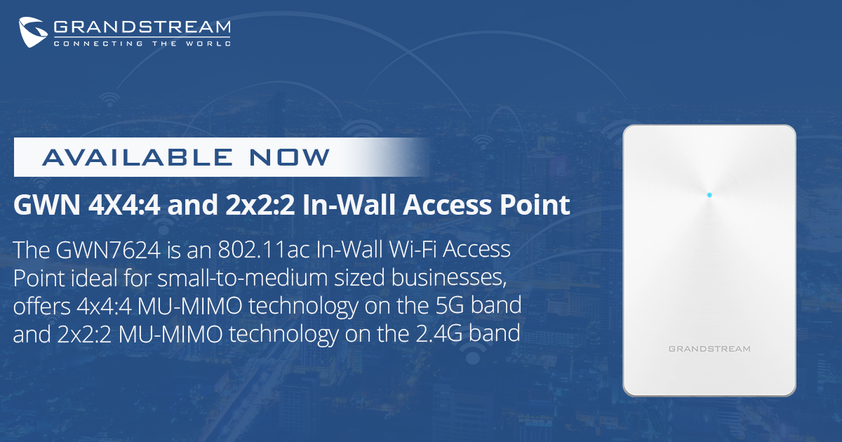 Grandstream Releases New In-Wall Wi-Fi Access Point